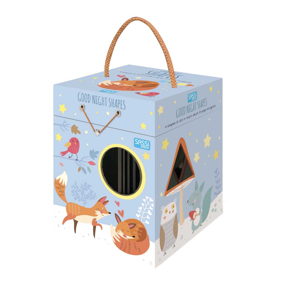 Sassi Junior - Eco-Blocks & Book - Good Night Shapes