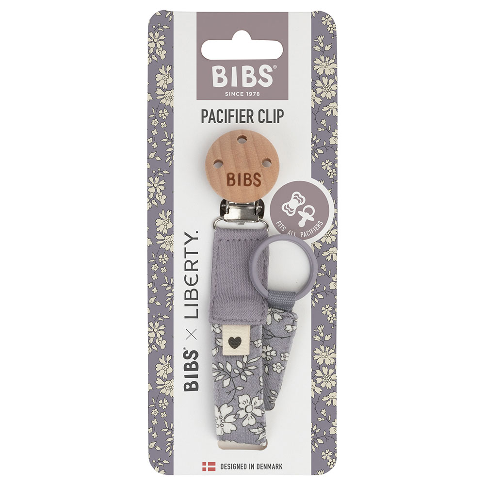 Bibs - Liberty Pacifier Clip Capel - Fossil Grey