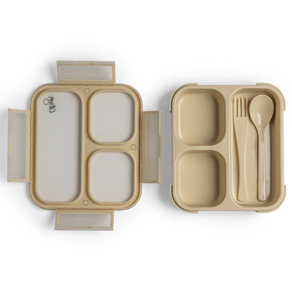 Citron - Lunchbox With Fork And Spoon Beige