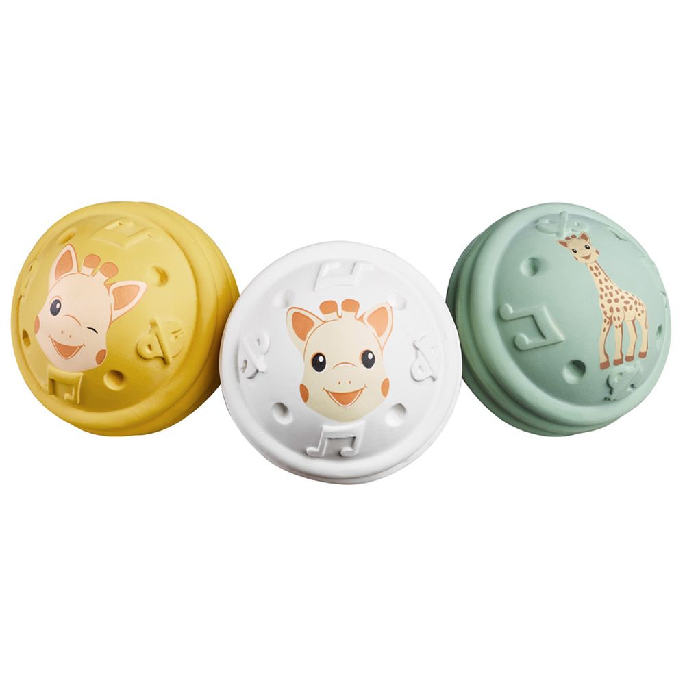 Sophie La Girafe - Musical Balls 3 Pc 5 Senses - Multicolor