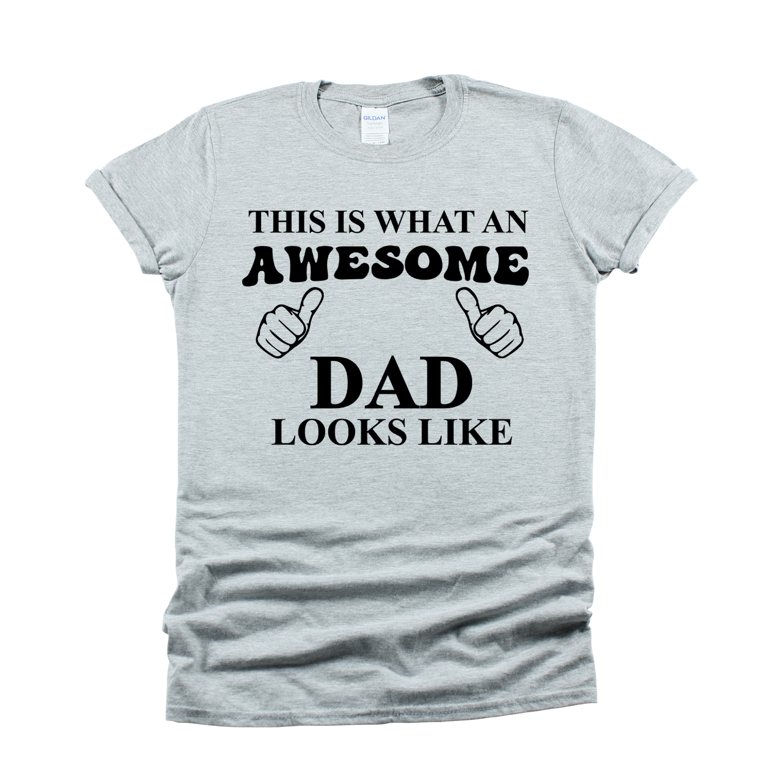 Matching Family Outfits - Awesome Dad Looks Like T-Shirt - Grey