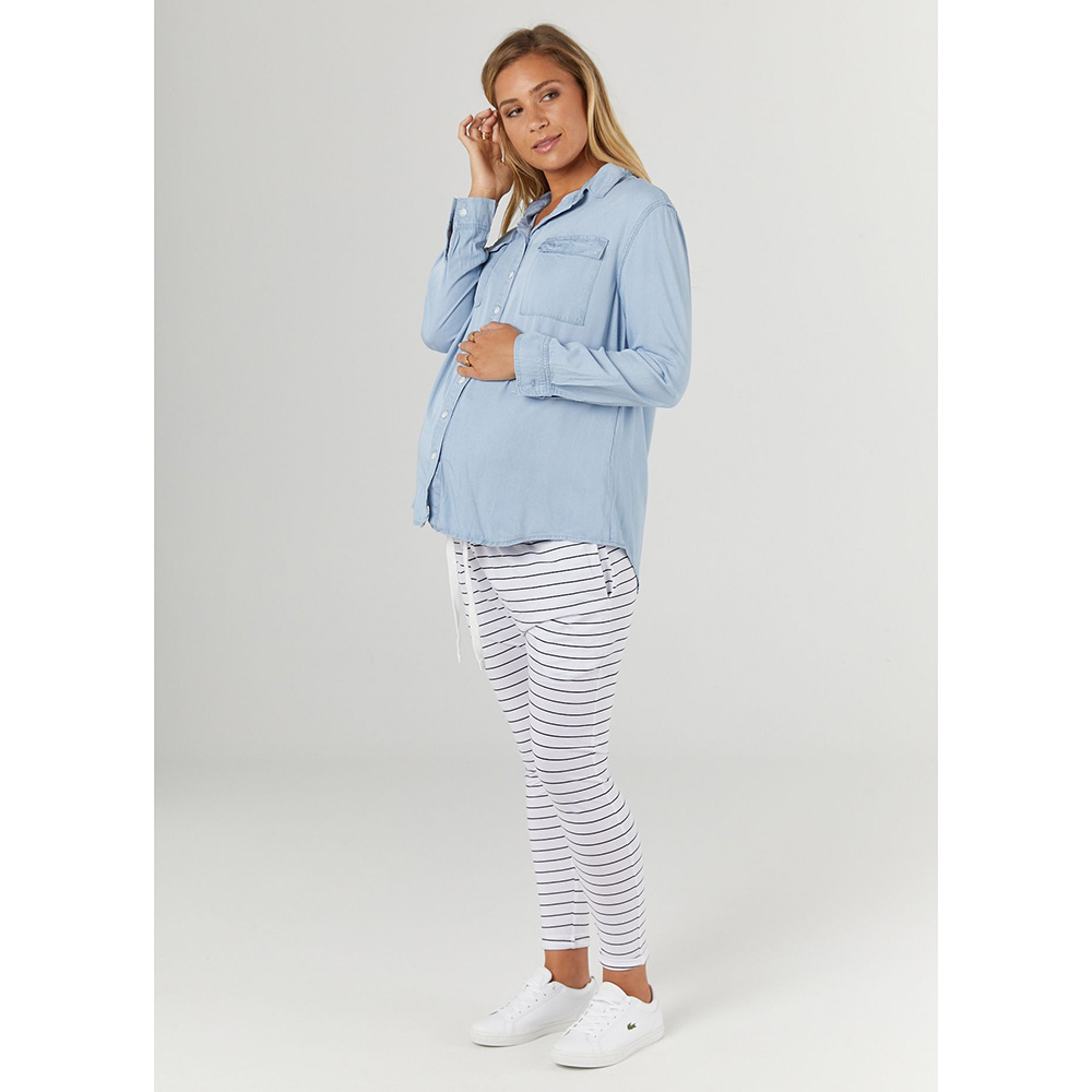 Mummyista Legoe Perpective Harems Stripe Leggings