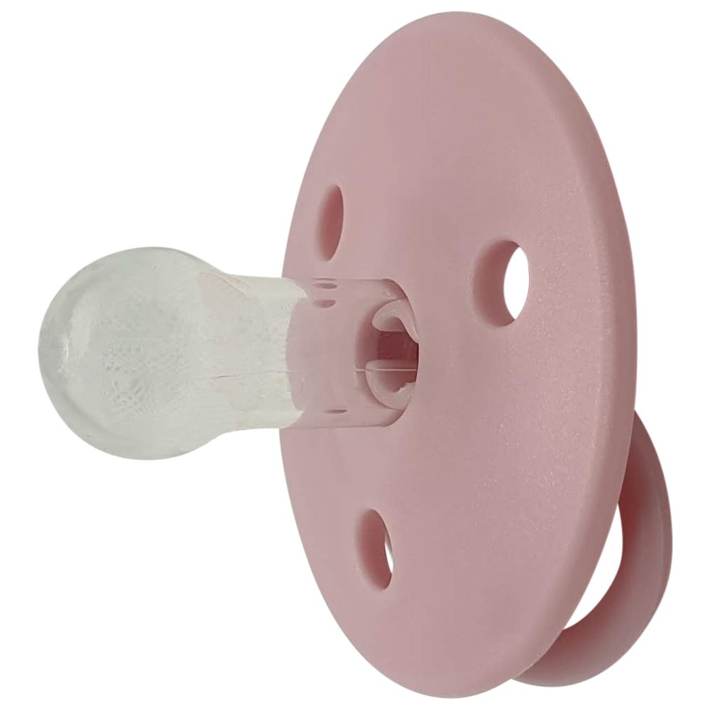 Mininor - Round Pacifier Silicone - 0M+ - 2pcs - Rose