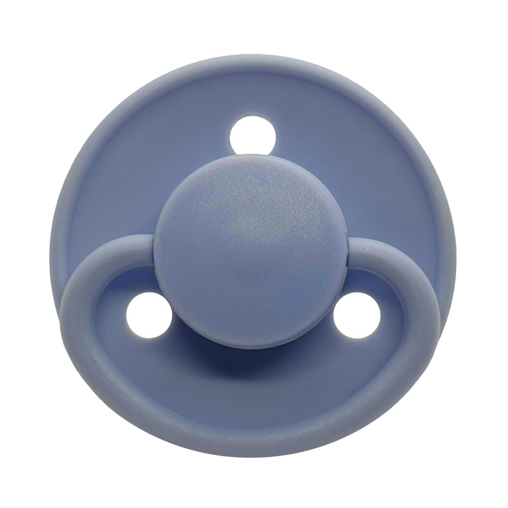 Mininor - Round Pacifier Silicone - 0M+ - 2pcs - Nordic Sky Blue