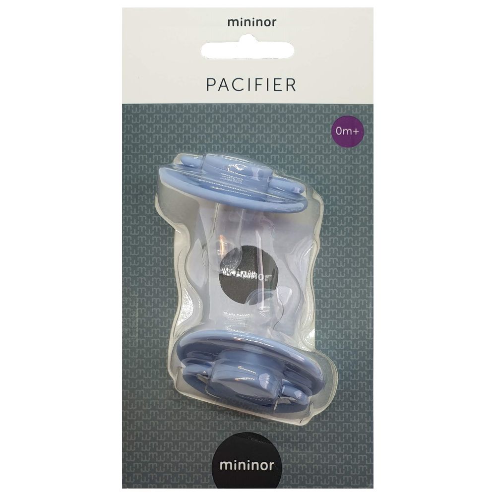 Mininor - Round Pacifier Silicone - 0M+ - 2pcs - Nordic Sky Blue