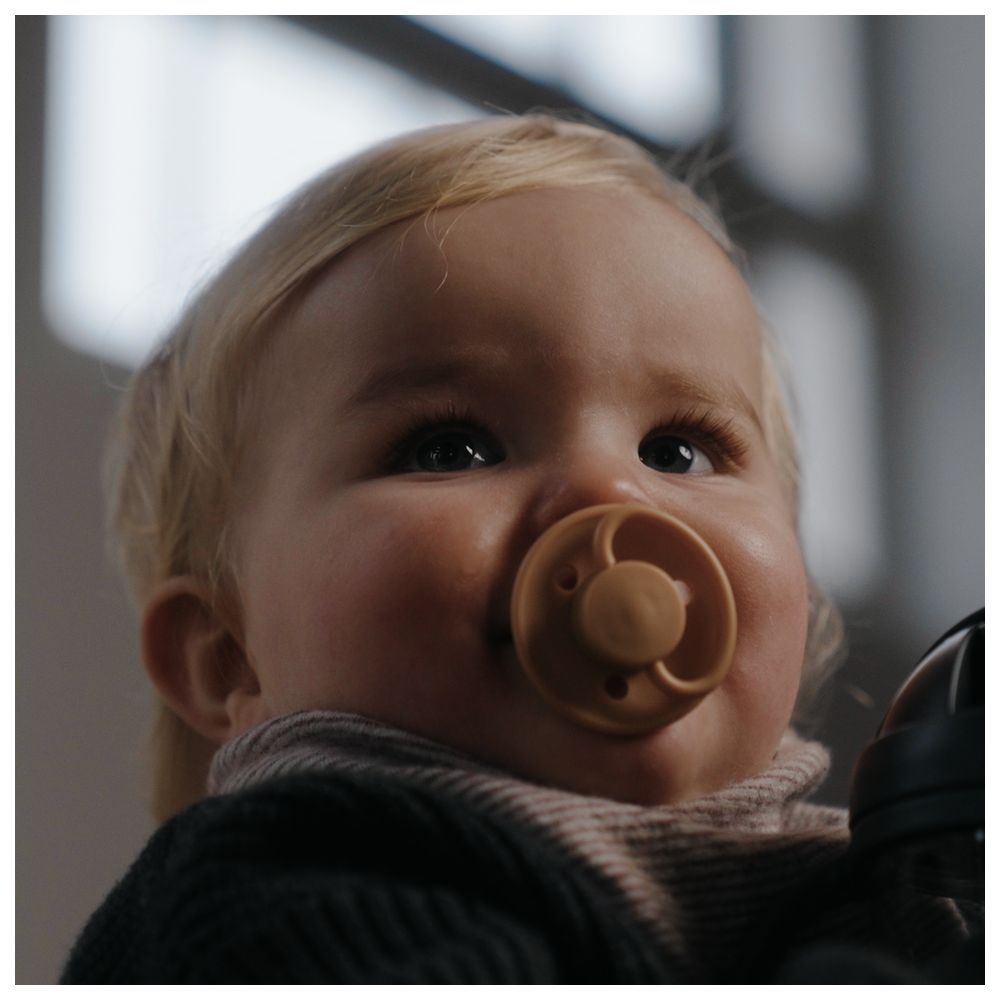 Mininor - Round Pacifier Latex - 6M+ - Golden Sand