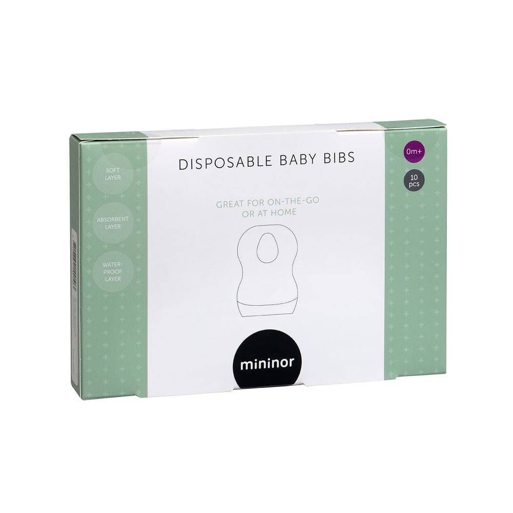 Mininor - Disposable Bib - 10pcs - White