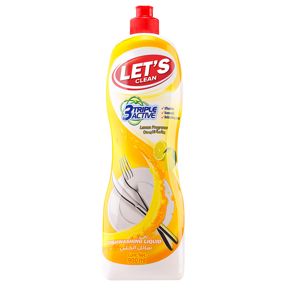 Let's Clean - Dishwashing Liquid - 900ml - Lemon