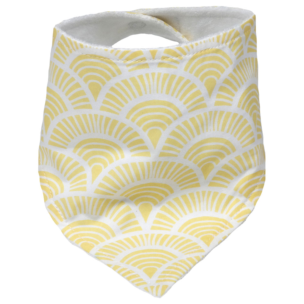 Me - Art Deco Organic Burp Bib - Yellow