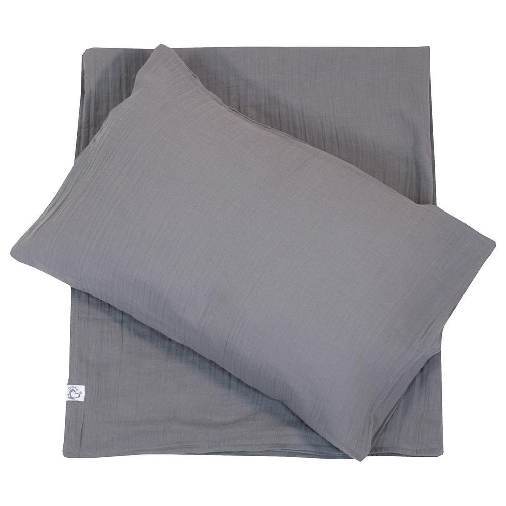 Me Organic Crinkle Muslin Nap/Bed Set - Grey