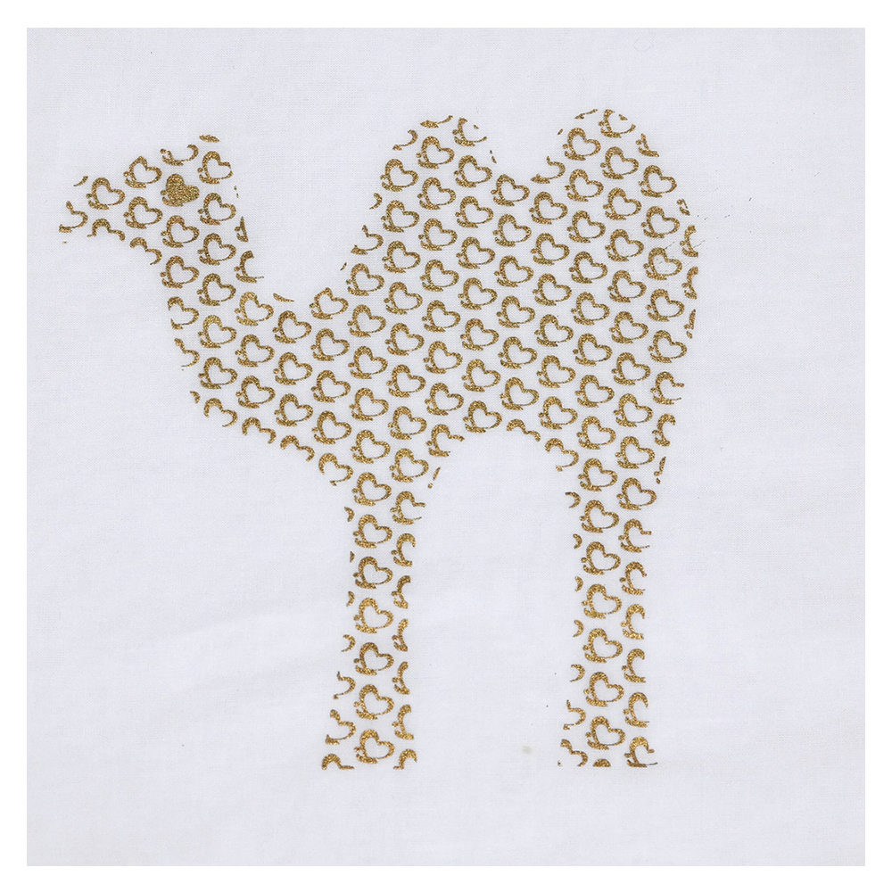 Me Handprinted Organic Swaddle 95x125 – Me Camel