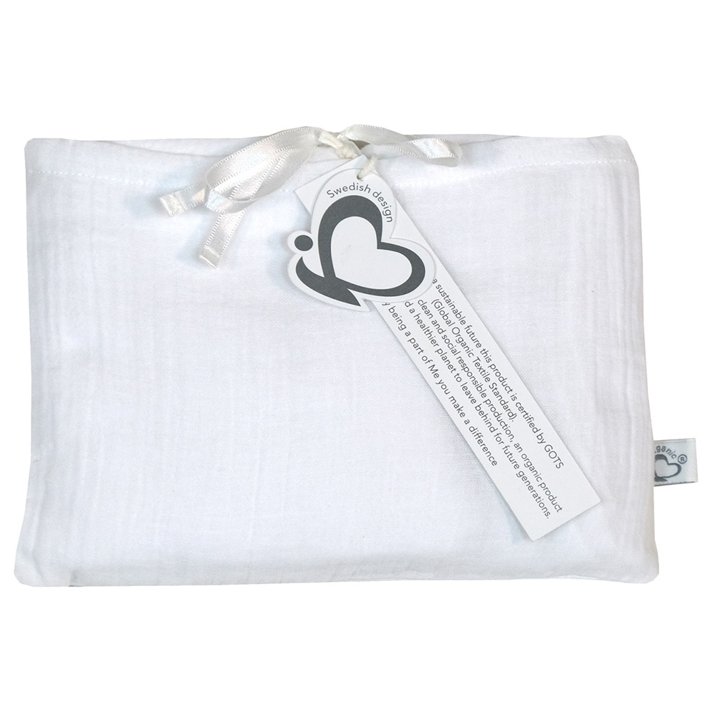 Me - Organic Crinkle Muslin Nursing Scarf - White