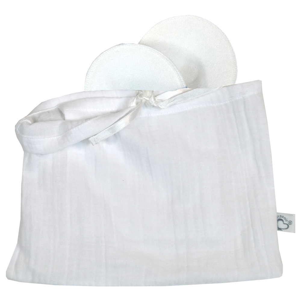 Me - Organic Crinkle Muslin Nursing Scarf - White