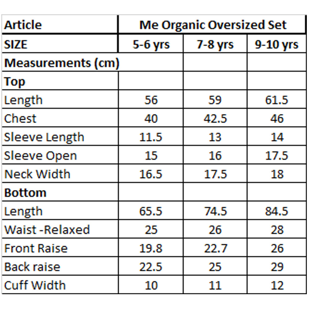 Me Organic Oversized T-Shirt & Bottoms Set - Ether