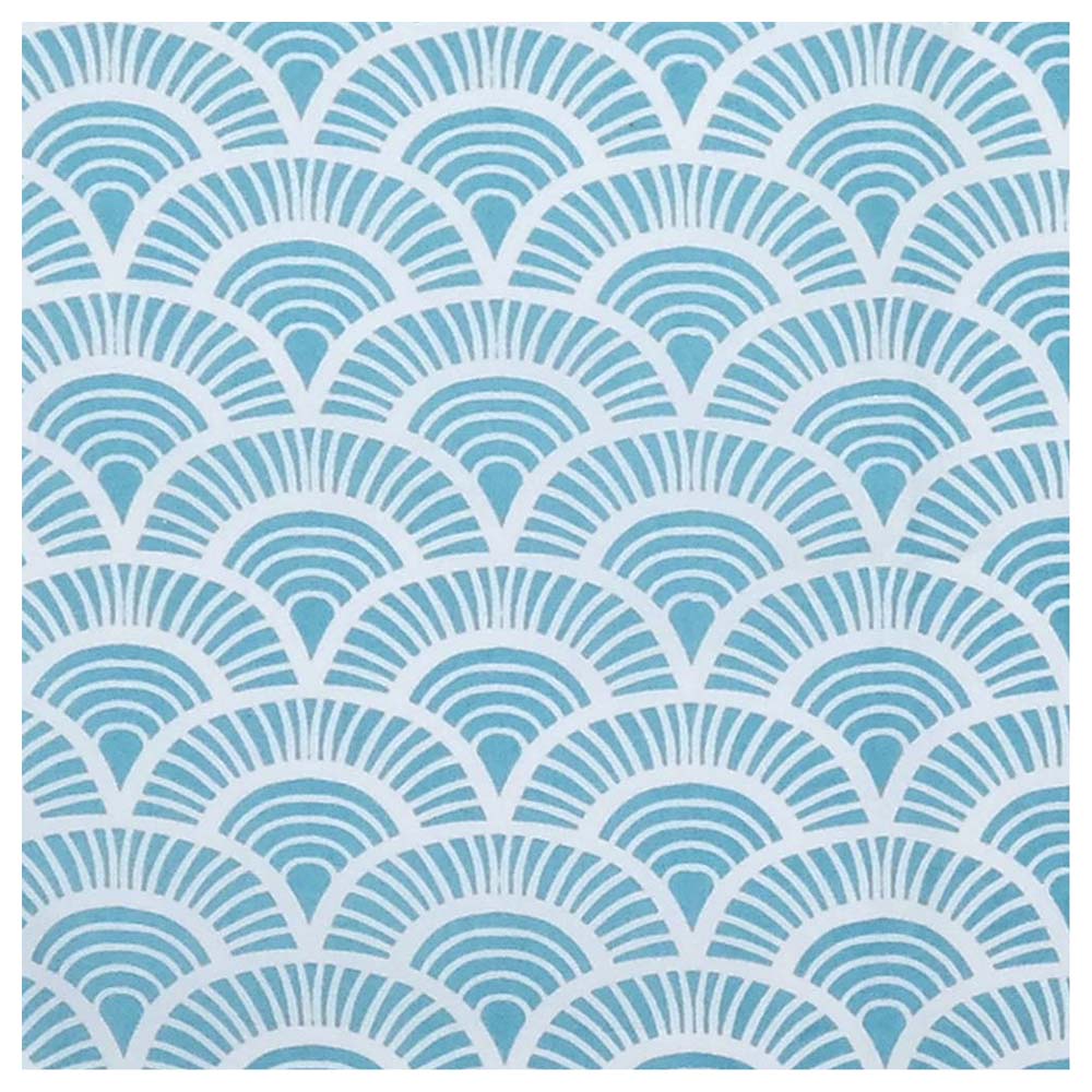 Me Organic Baby Sheet - Art Deco - Blue