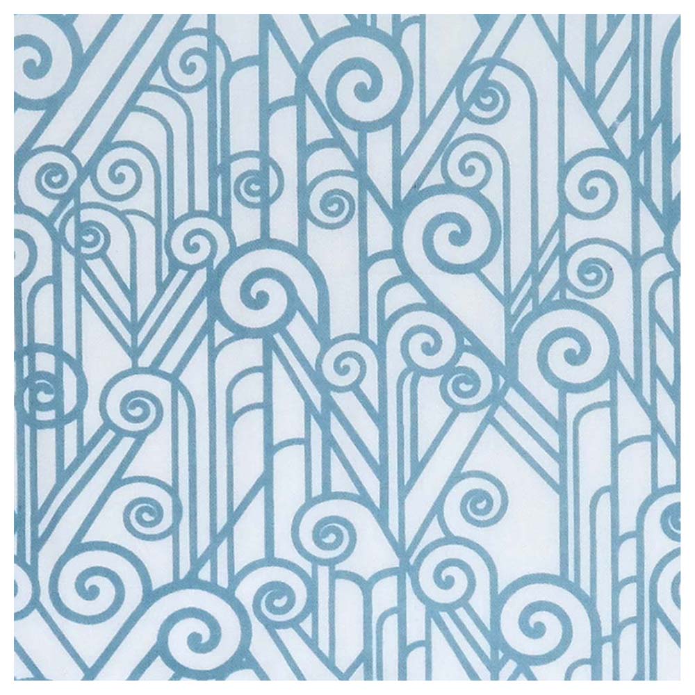 Me Organic Baby Sheet Vintage Spirals - Vintage Blue