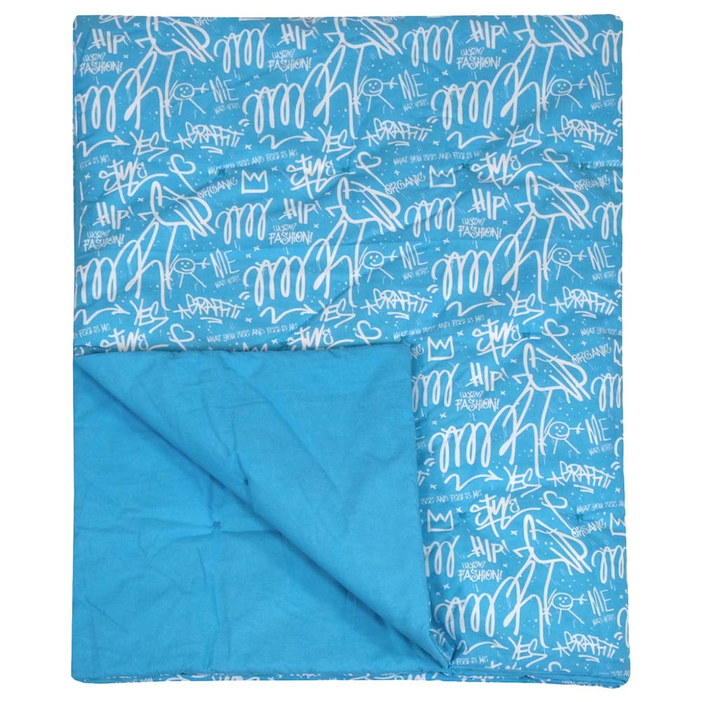 Me - Organic Graffiti Bed Set - Blue