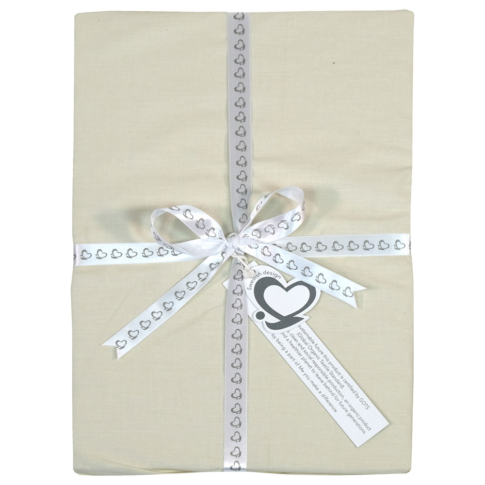 Me Organic Fitted Crib Sheet - Cream