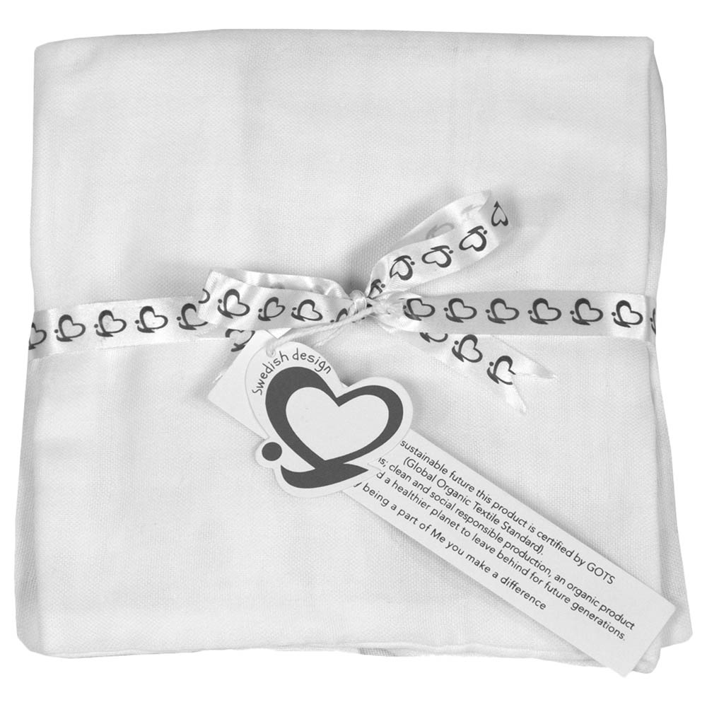 Me - Organic Snuggle Knots Muslin Blanket - White