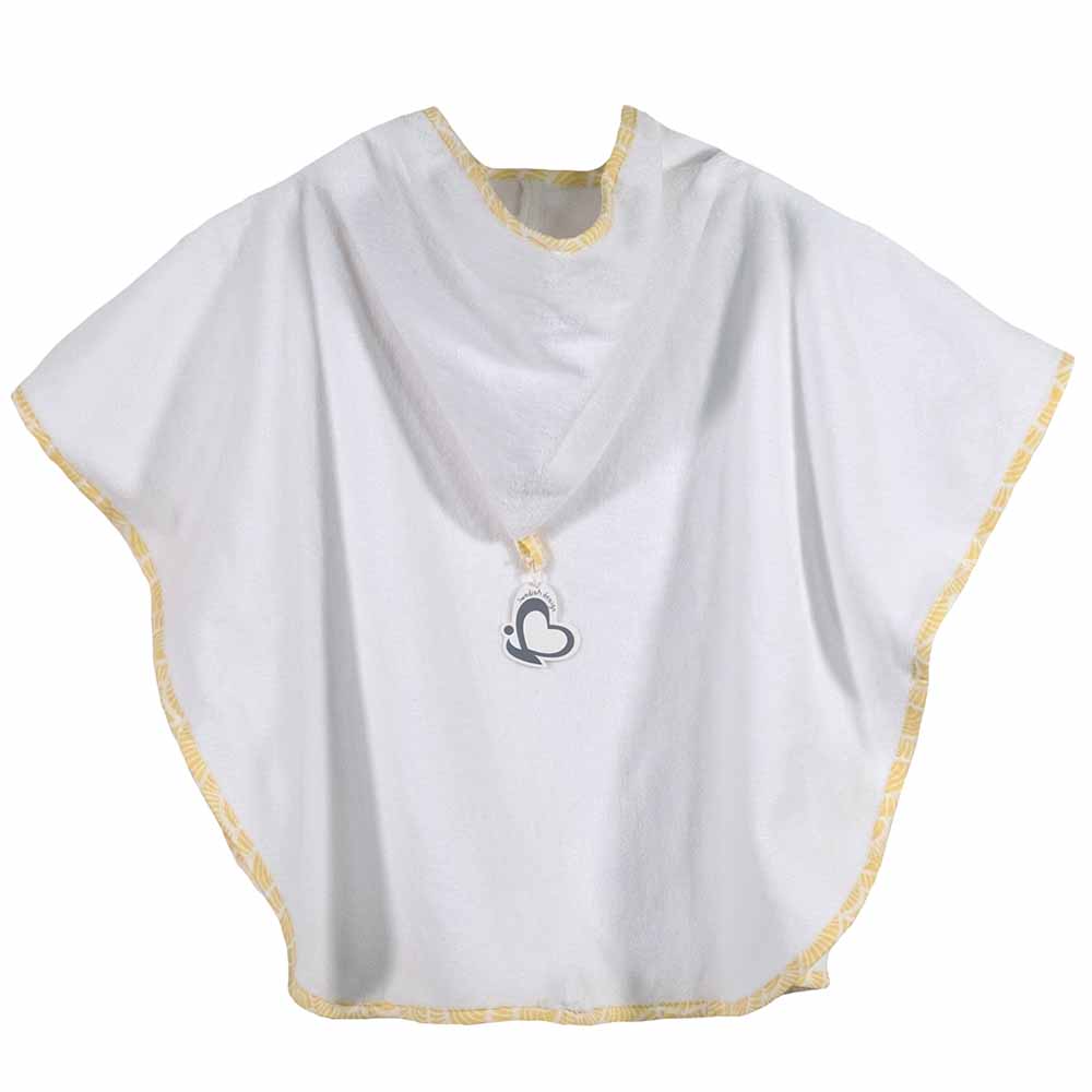 Me - Organic Baby Poncho Art Deco - Yellow