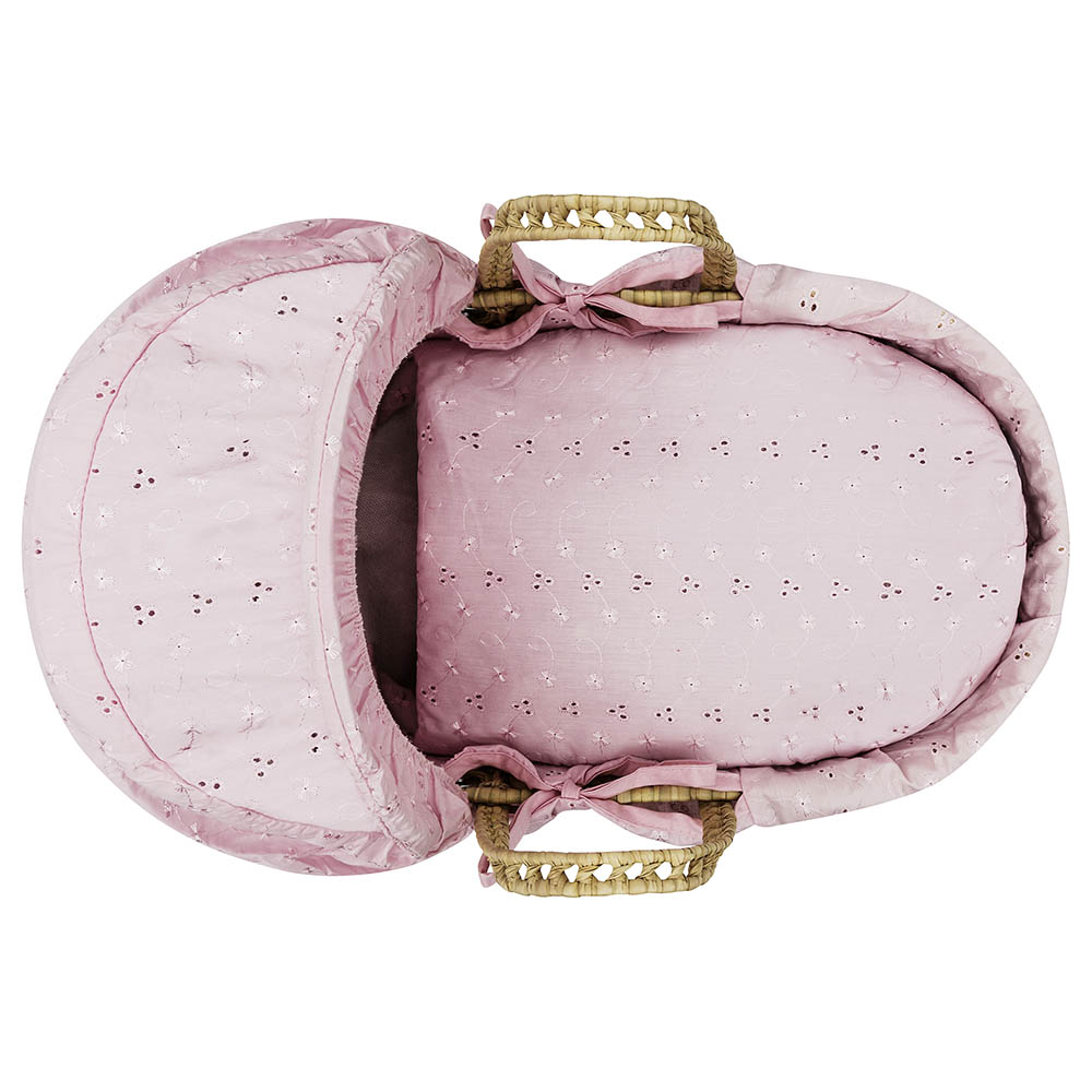 Kinder Valley - Palm Moses Basket Toy for Baby Doll - Pink