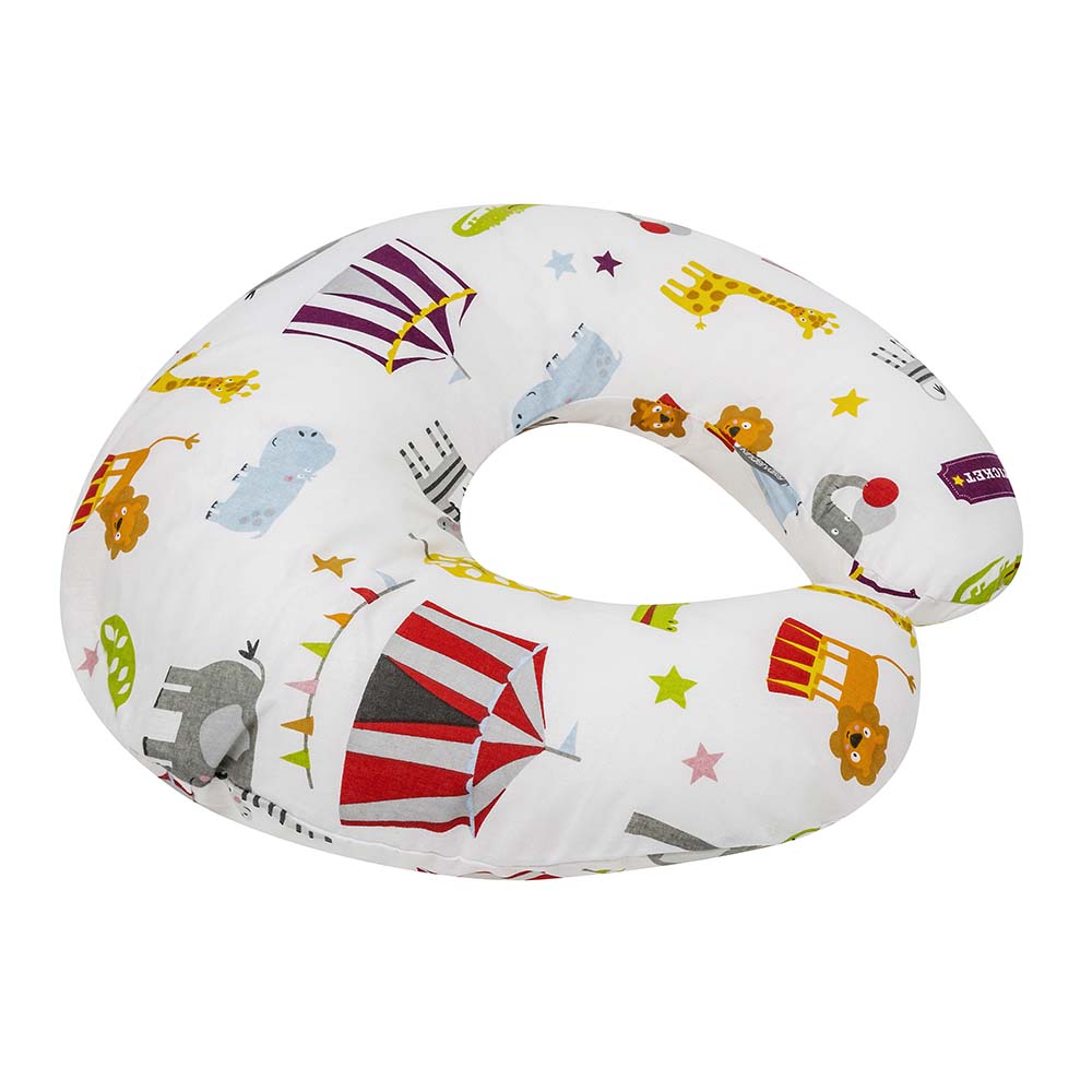 Kinder Valley - Circus Friends Donut Nursing Pillow - White