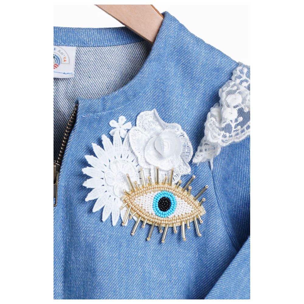 Mi Dulce An'ya Customized Lace Jacket for Girls - Denim