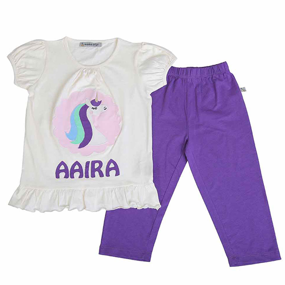 Mi Dulce An'ya Customized Unicorn Pyjama - Cream