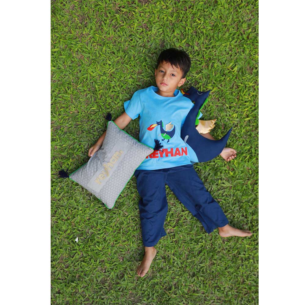Mi Dulce An'ya Boys' Dragon Customized Pyjama & Cushion Set