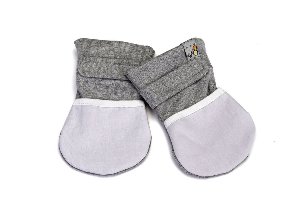 Mi Dulce An'ya Shoes and Mittens - Gray & White
