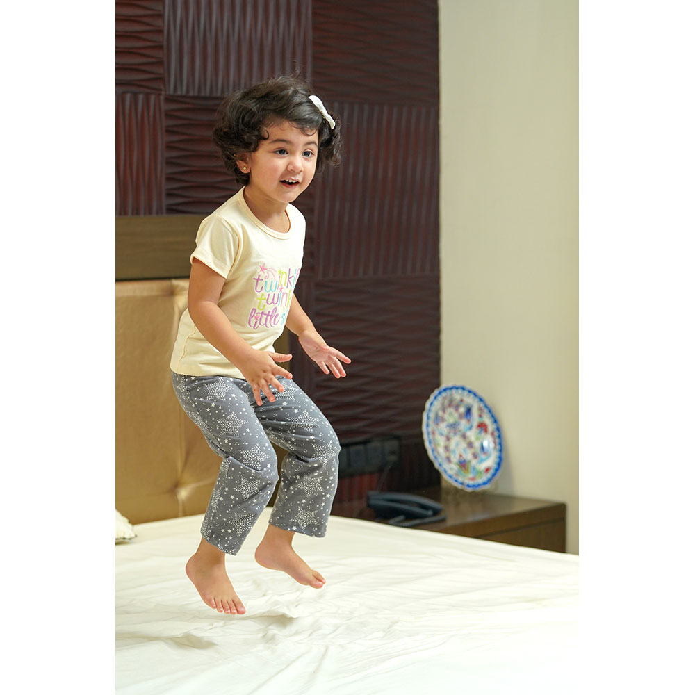 Mi Dulce An'ya Twinkle Little Star Pyjama Set - Beige