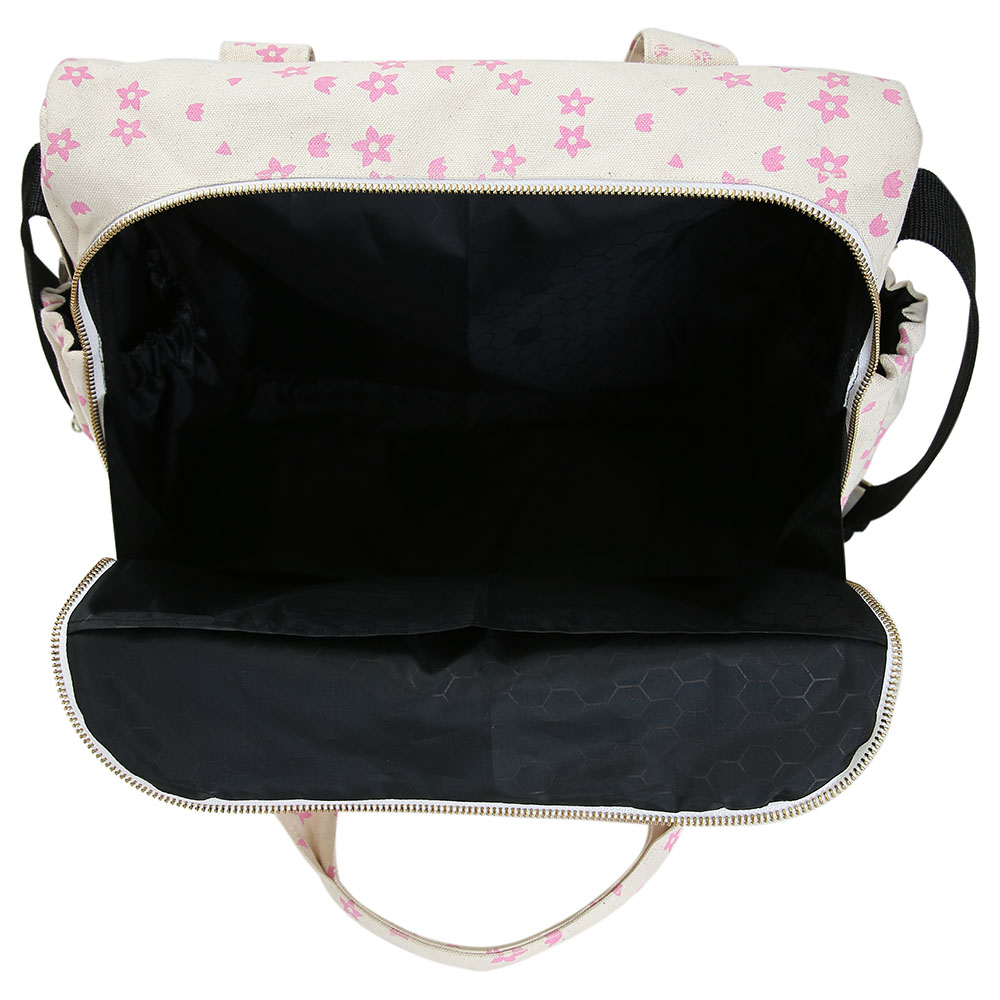 Mi Dulce An'ya - Organic Printed Flamingo Diaper Bag - Pink
