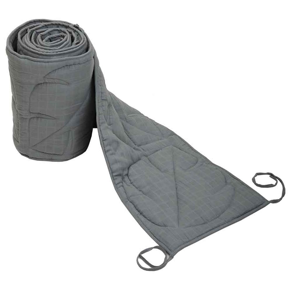Mi Dulce An'ya Organic Fern Quilted Cot Bumper - Grey