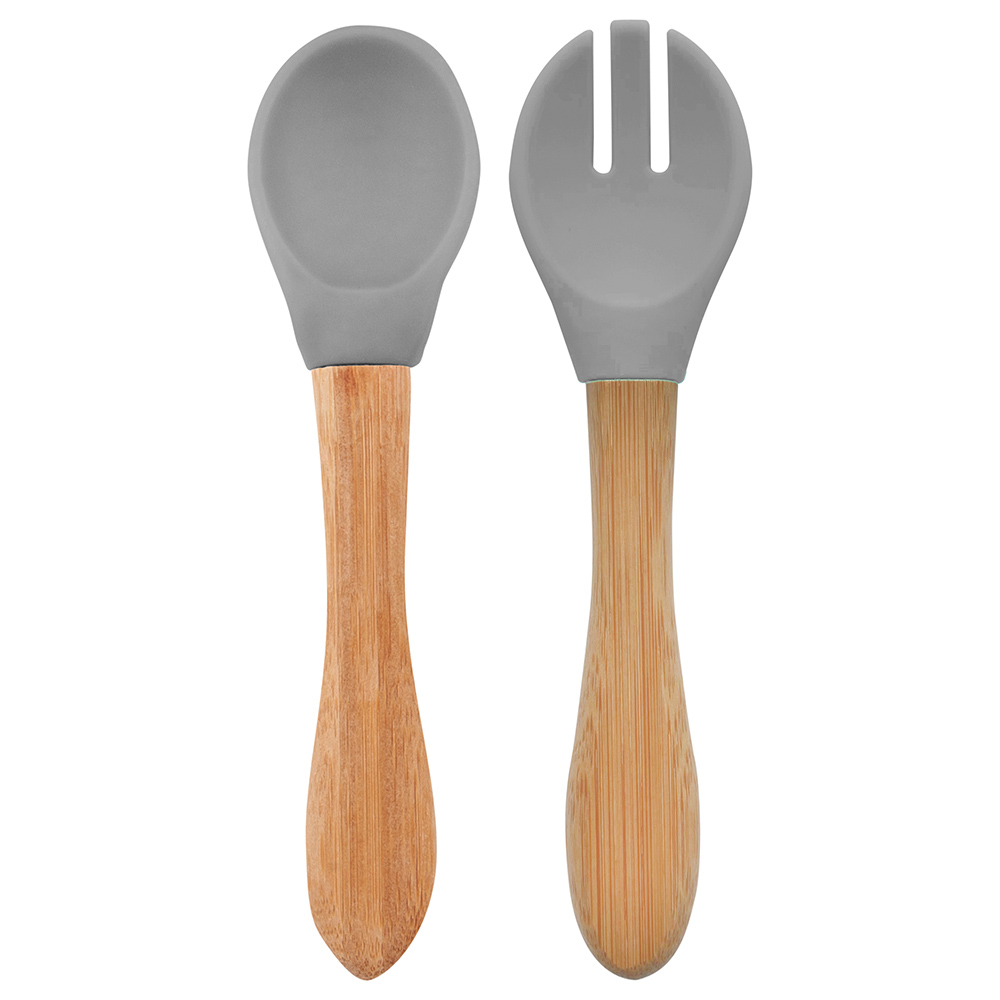 Minikoioi Dig In Spoon & Fork - Powder Grey