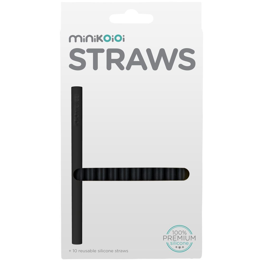 Minikoioi - Straws - Pack of 10 - Bitter Black