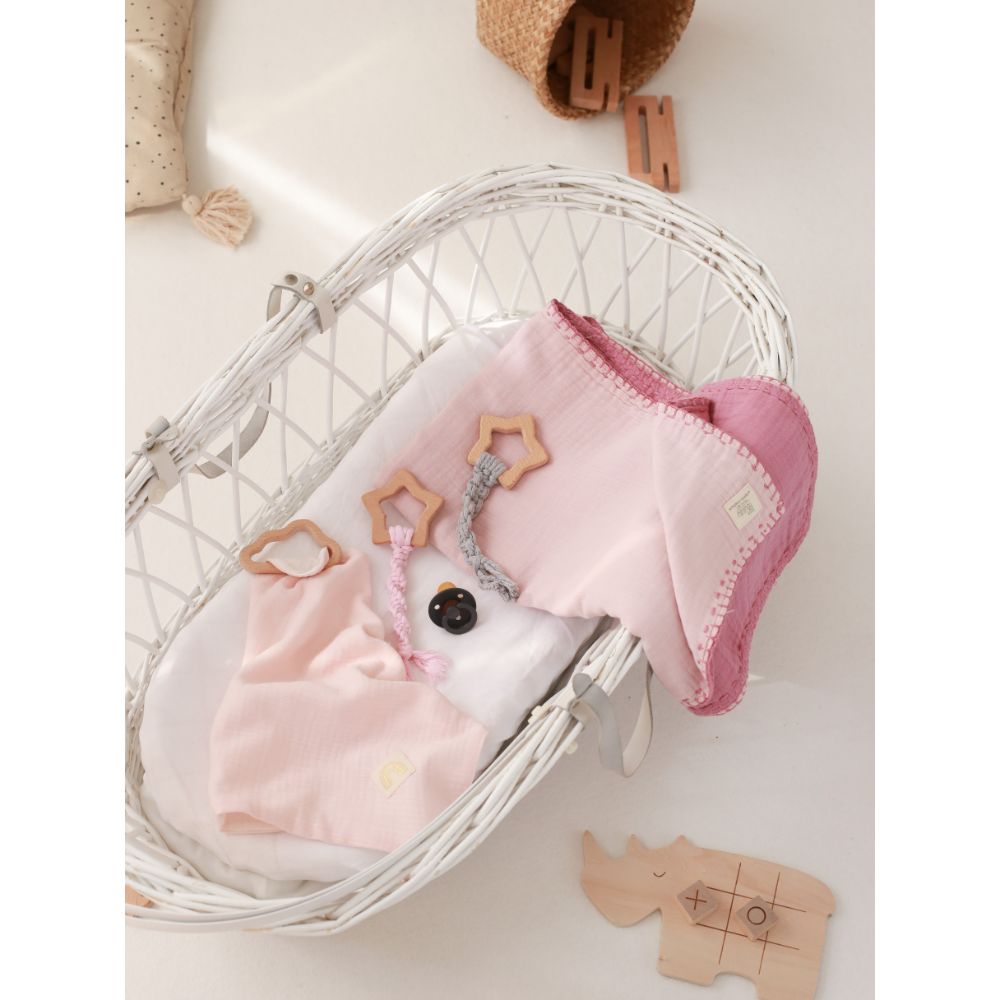 Minimou Kids - Double Face Blanket - Light Pink & Pink