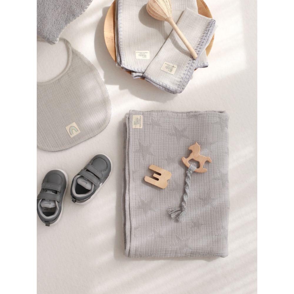 Minimou Kids - Star Blanket - Grey