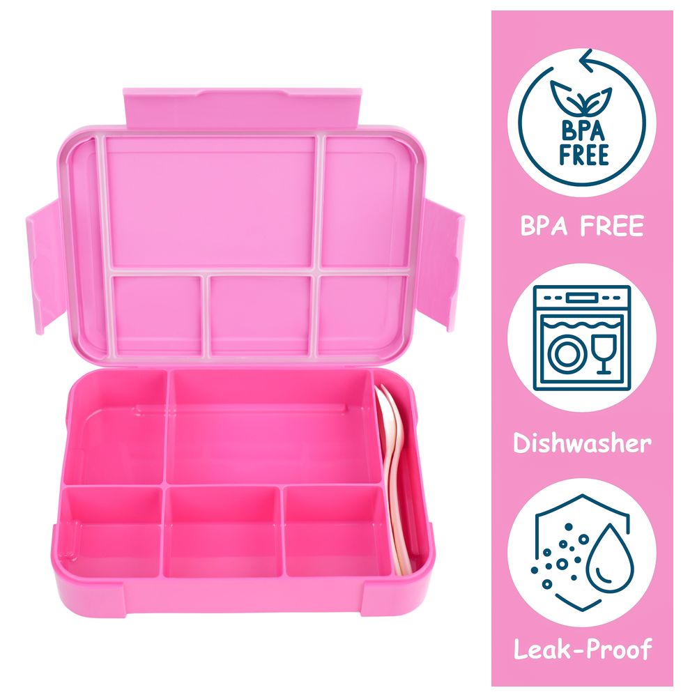 Mumfactory - 5 Compartment Lunch Box for Kids - Pink