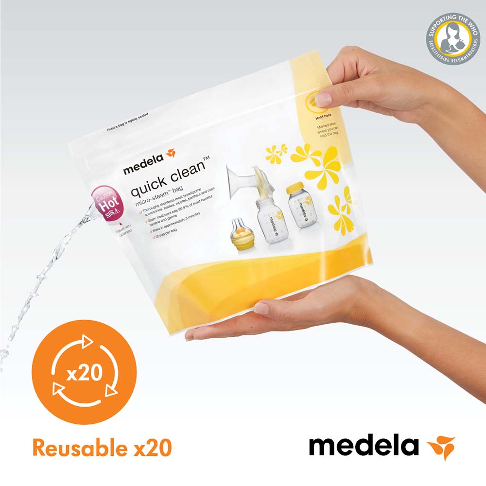 Medela - Quick Clean Microwave Sterilization Bags - Pack of 5