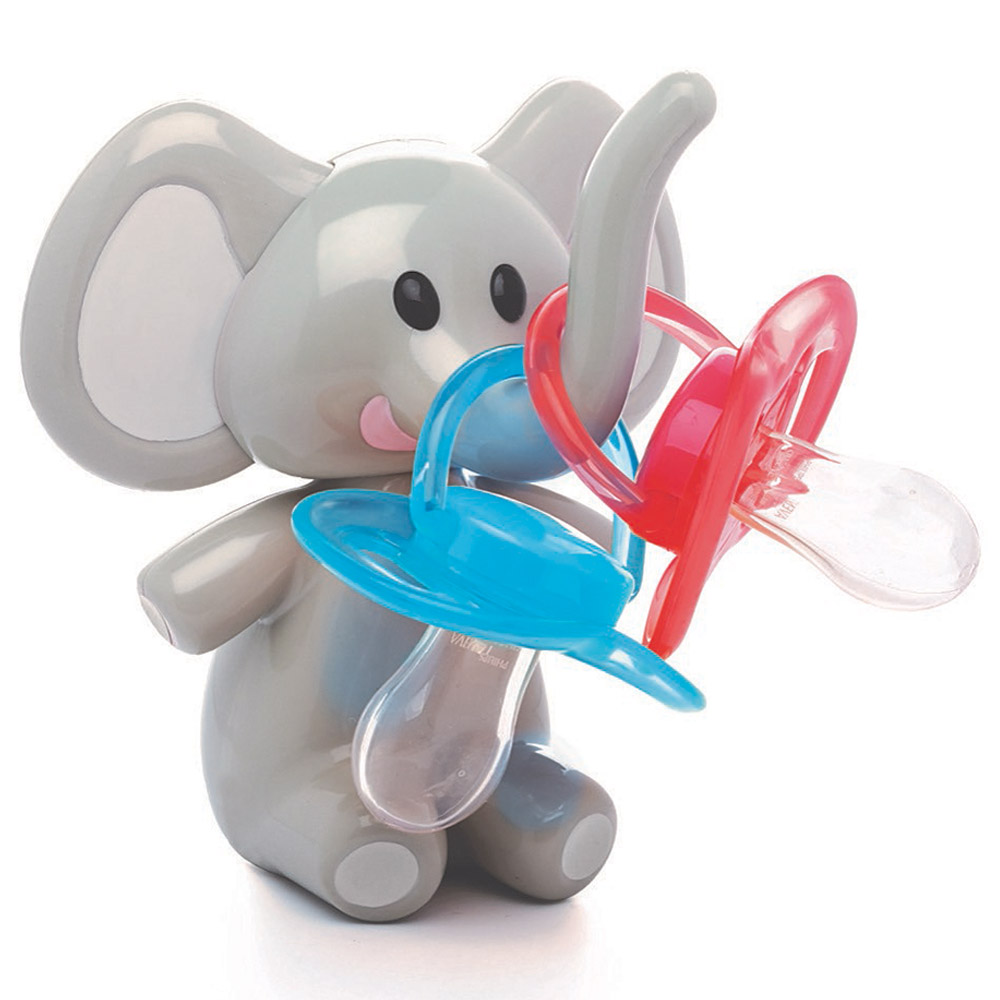 Melii - Elephant Pacifier Holder - Grey Ears