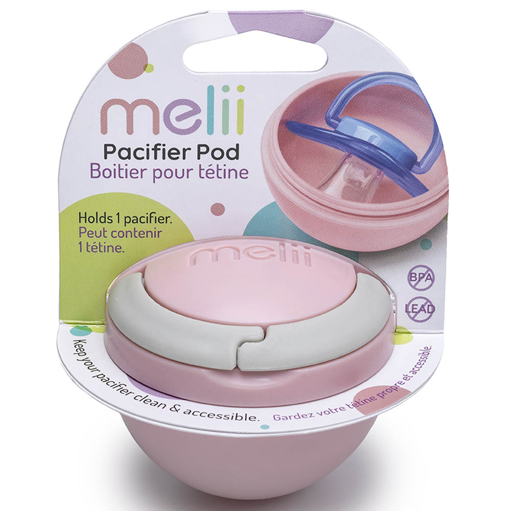 Melii - Pacifier Pod - Pink/Grey 