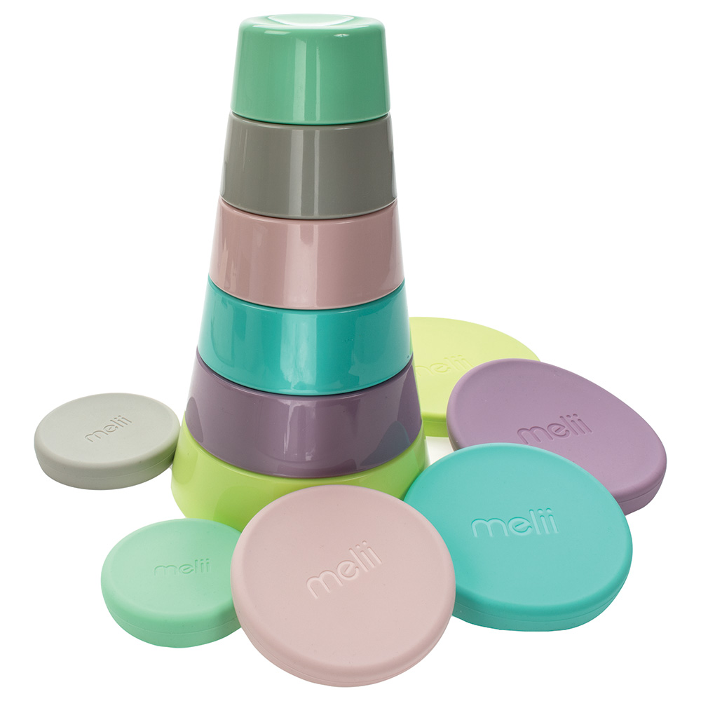 Buy Melii - Stacking & Nesting Containers with Silicone Lids - 6pc in ...