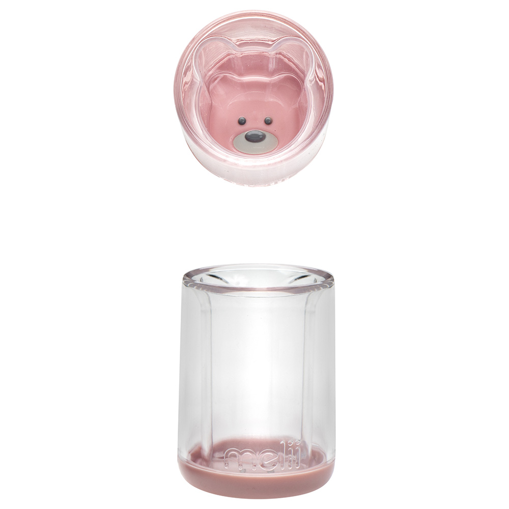 Melii - Plastic Cup Bear - Pink - 250ml