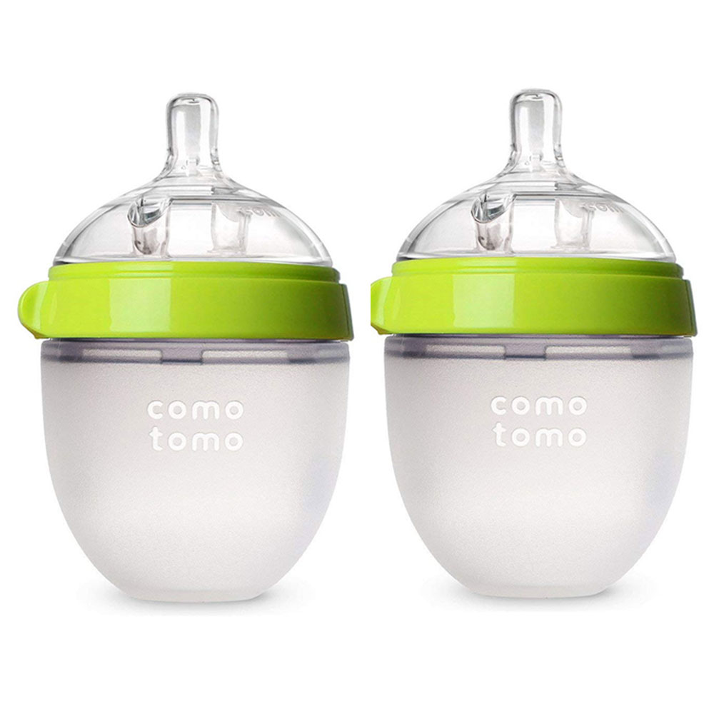 Comotomo - Natural Feel Baby Bottle - Pack of 2 - Green