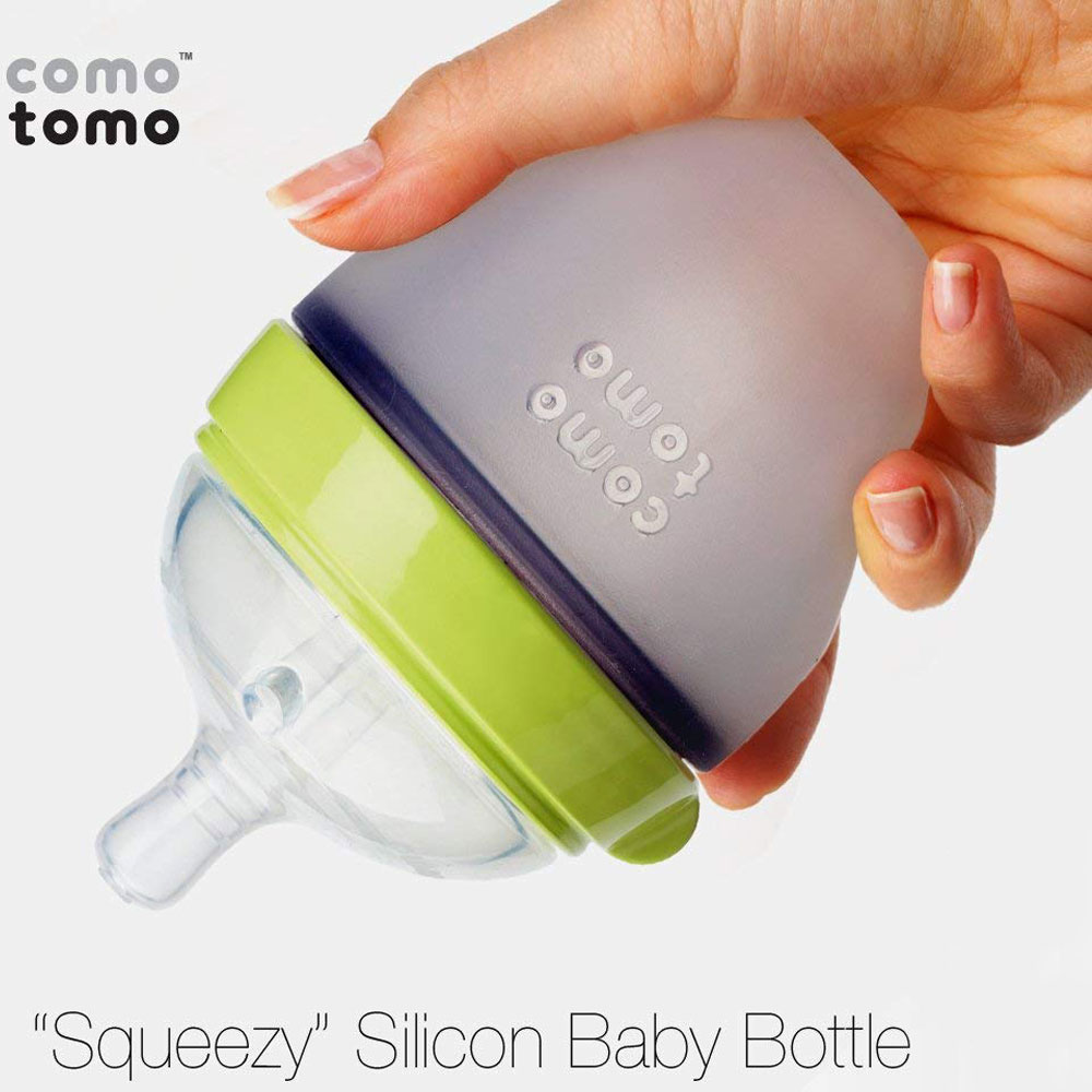 Comotomo - Natural Feel Baby Bottle - Pack of 2 - Green