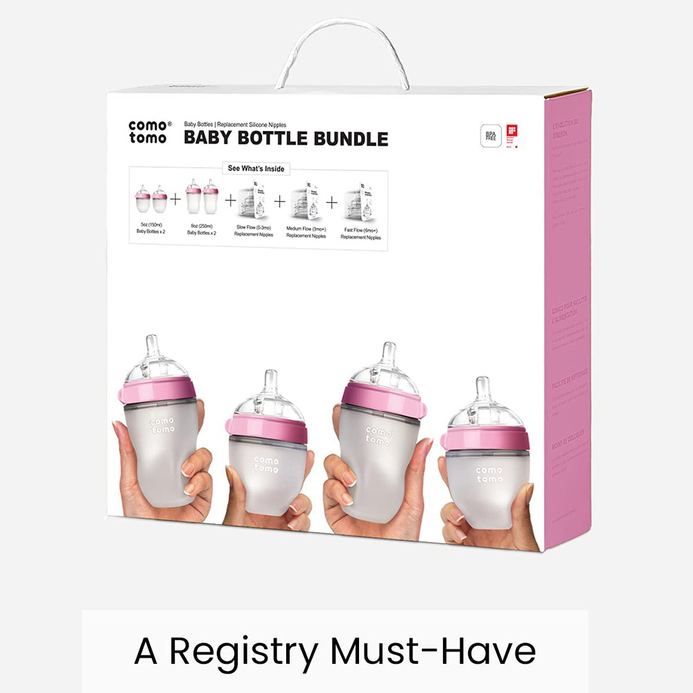 Comotomo - Baby Bottle Bundle 10 pcs - Pink