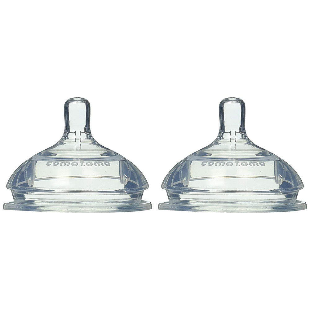 Comotomo - Natural Teat Silicone Nipples 2pc - Slow Flow