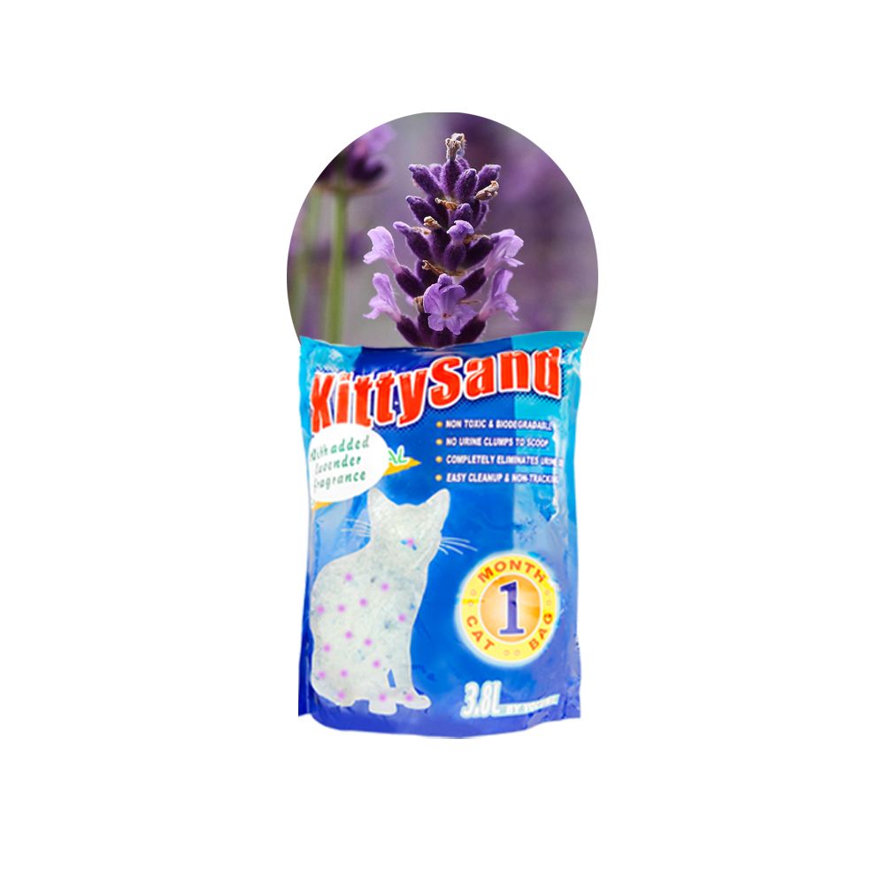 KittySand - Lavender Silica Crystal Cat Litter 3.8L