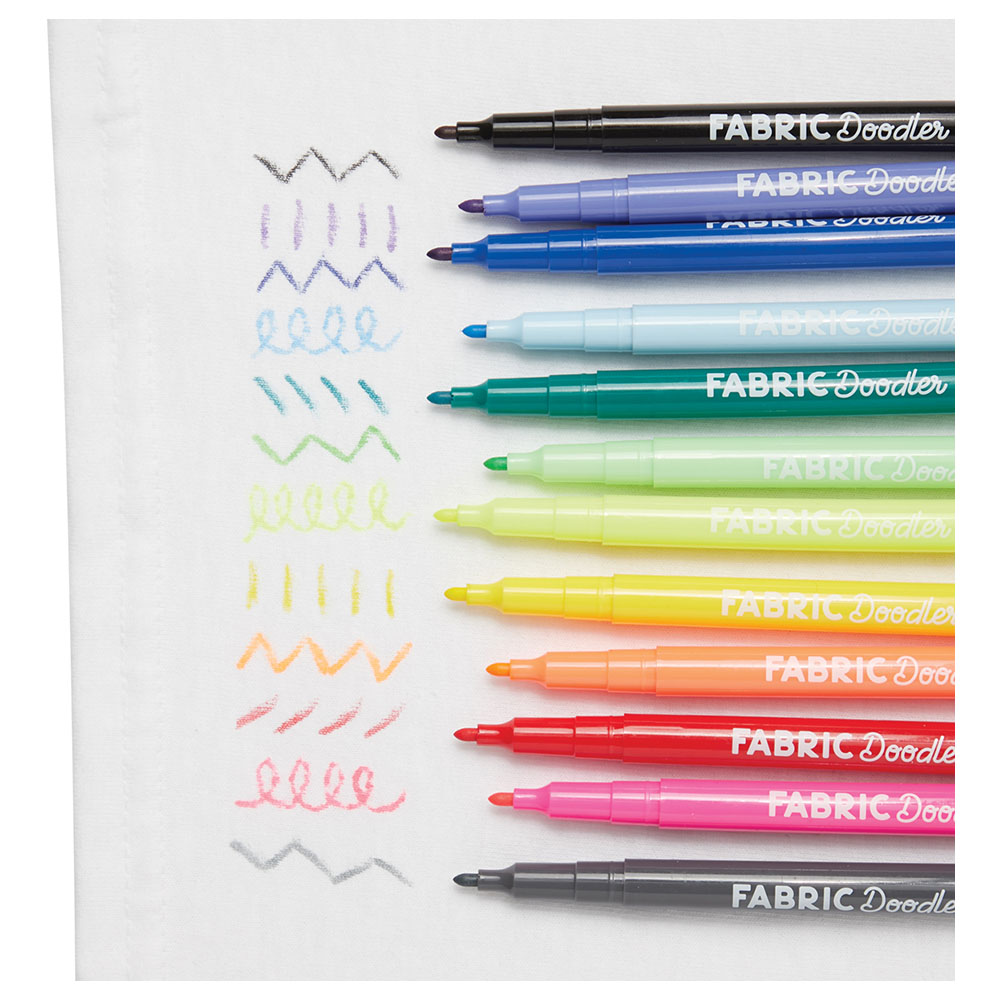 Ooly - Fabric Doodlers Markers - Set Of 12