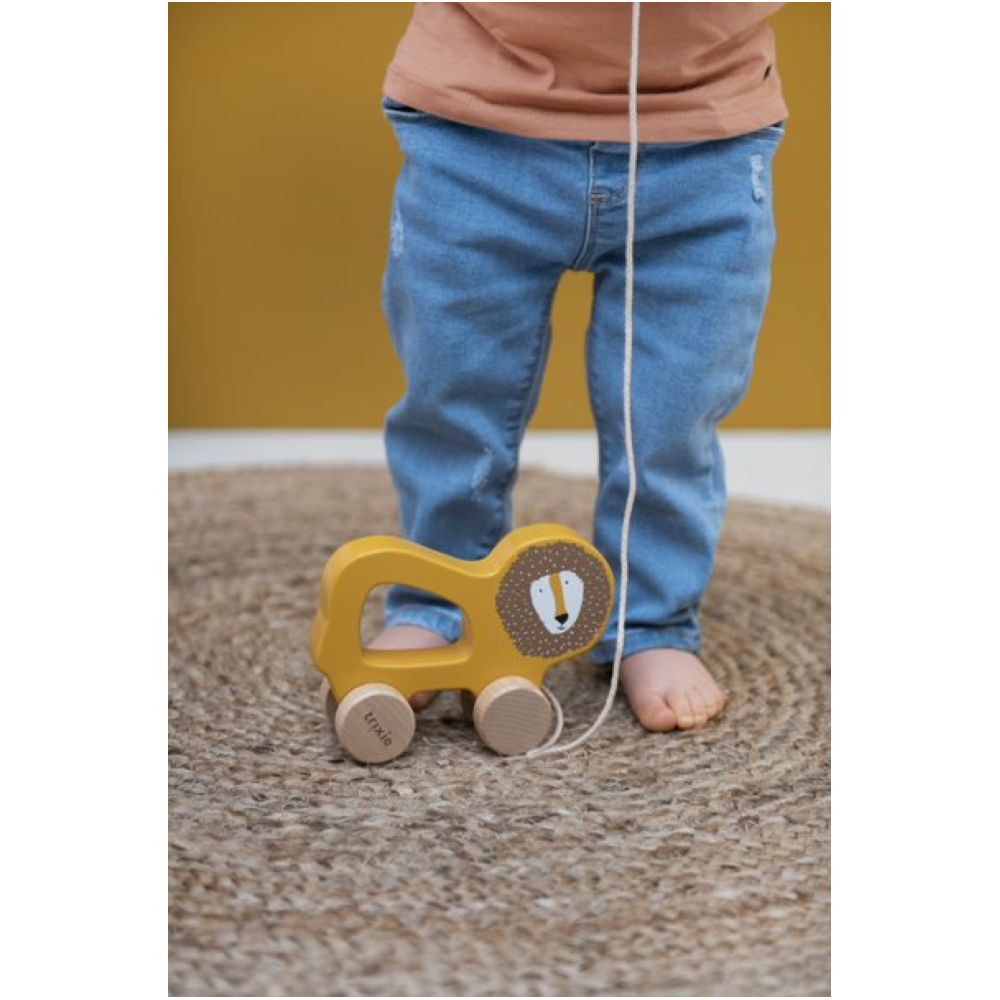 Trixie - Wooden Pull Along Toy - Mr. Lion